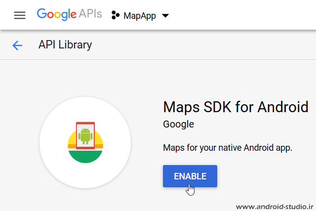 فعال کردن SDK نقشه گوگل برای اندروید