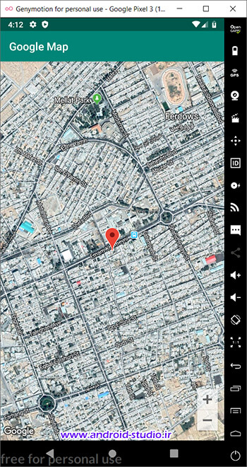 اضافه کردن دکمه‌های +/- نقشه گوگل توسط متد setZoomControlsEnabled
