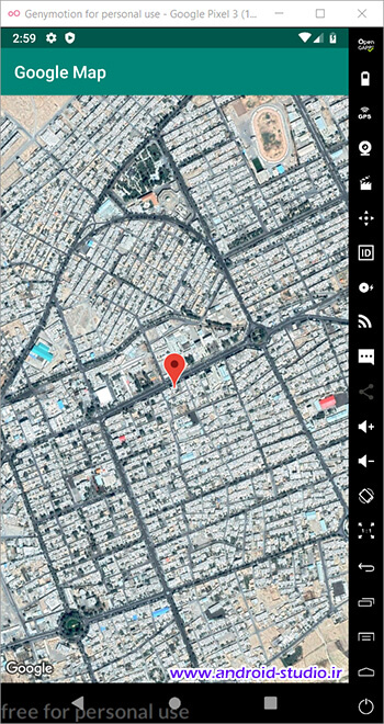 نمایش نقشه ماهواره‌ای گوگل توسط MAP_TYPE_SATELLITE