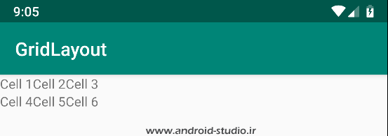 خاصیت columnCount در GridLayout اندروید