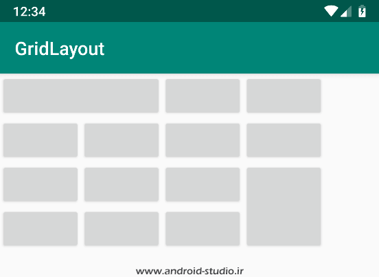 خاصیت های layout_columnSpan و layout_rowSpan
