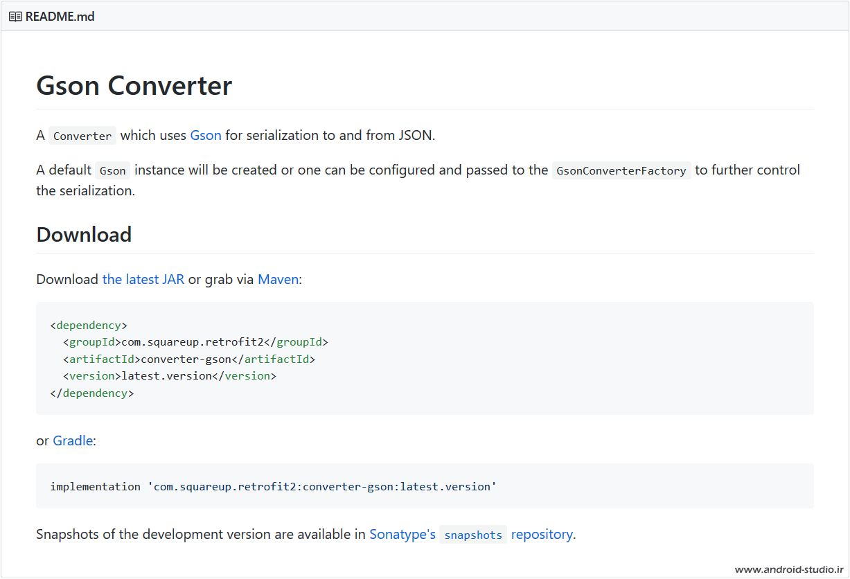 Retrofit Gson Converter
