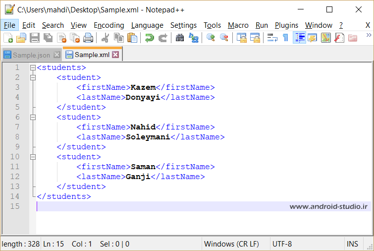 مقایسه فرمت JSON و XML
