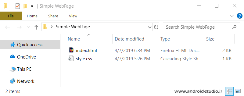 نمایش فایل HTML لوکال در WebView اندروید
