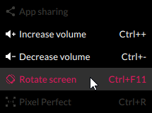 چرخش صفحه نمایش دیوایس به Landscape