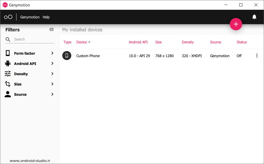 نصب دستگاه مجازی اندروید جنی موشن