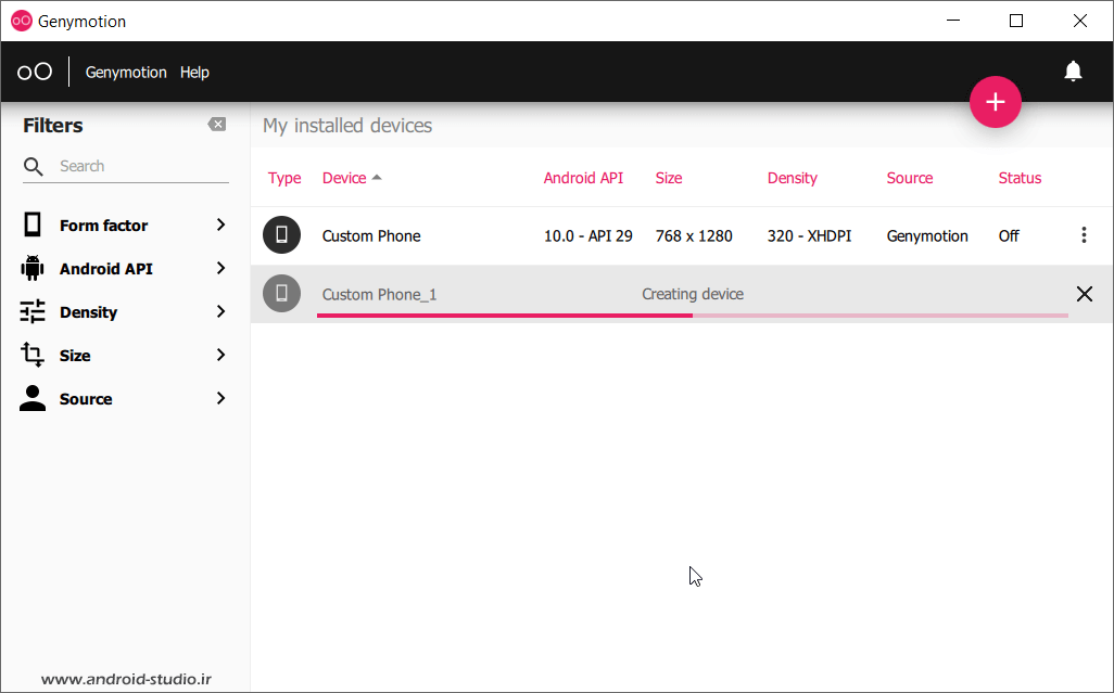 نصب آفلاین دیوایسهای جنی موشن