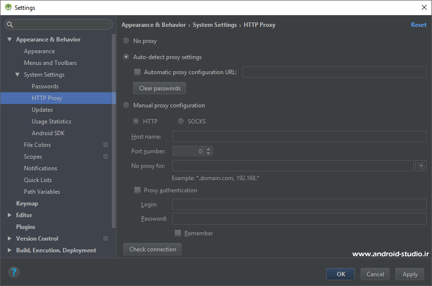 Auto Detect Proxy Settings