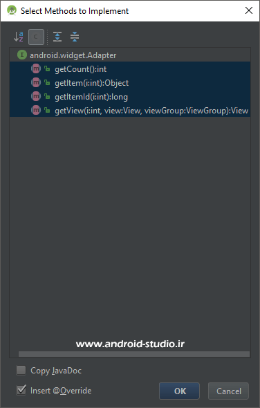 کلاس BaseAdapter