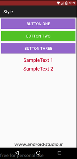 اضافه کردن colorPrimaryDark به تم متریال