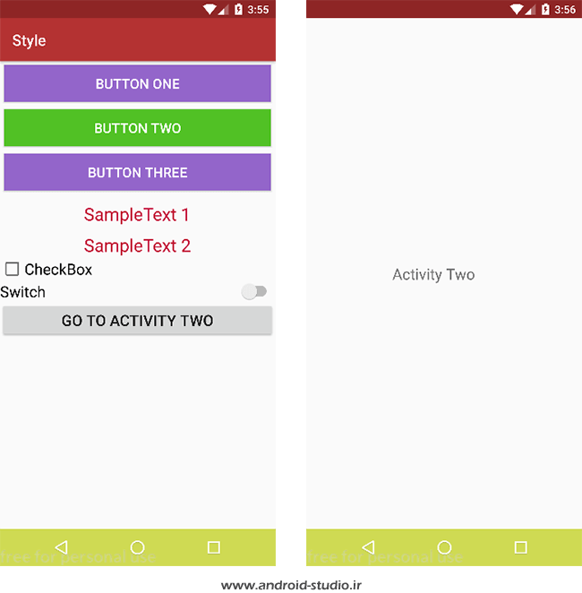 ساخت اکتیویتی بدون اکشن بار