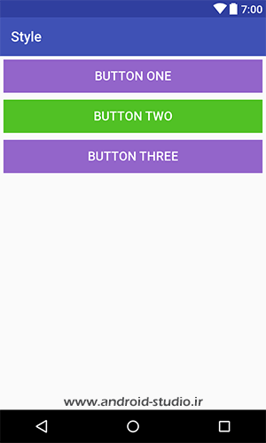 ارث بری در استایل اندروید