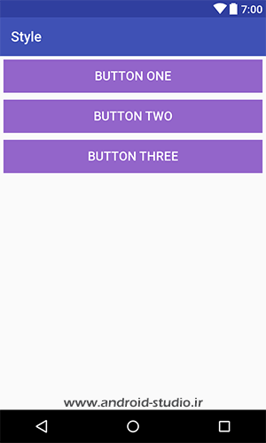 اضافه کردن سه Button به پروژه اندرویدی